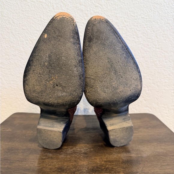 Snakeskin Pink Ankle Booties - Picture 7 of 7